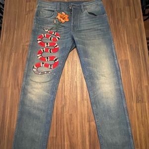 Men’s Gucci Snake Jeans